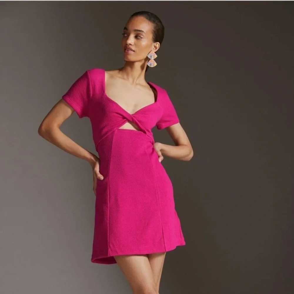 NWOT Anthropologie Maeve Pink Mini Dress